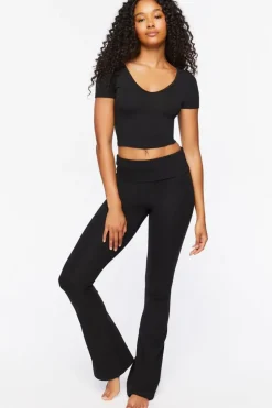 Active Cotton-Blend Crop Top