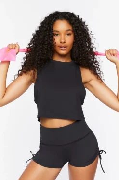 Active Crew Neck Crop Top