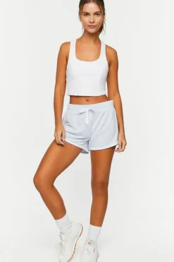 Active Cropped Racerback Tank Top