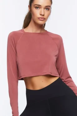 Active Cropped Raglan-Sleeve Tee