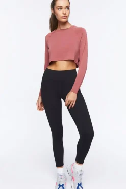 Active Cropped Raglan-Sleeve Tee
