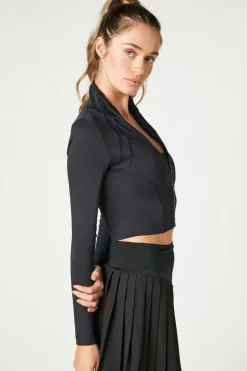 Active Cropped Zip-Up Jacket