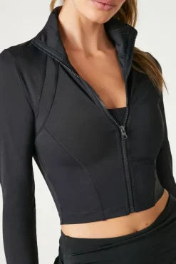 Active Cropped Zip-Up Jacket