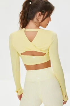 Active Cutout-Back Crop Top