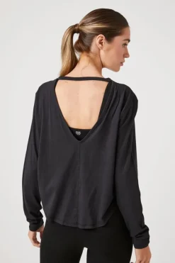 Active Cutout Long-Sleeve Top