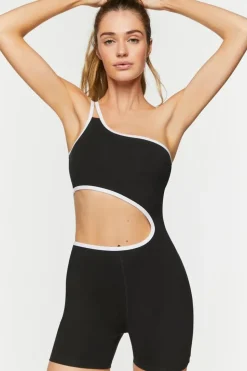 Active Cutout One-Shoulder Romper