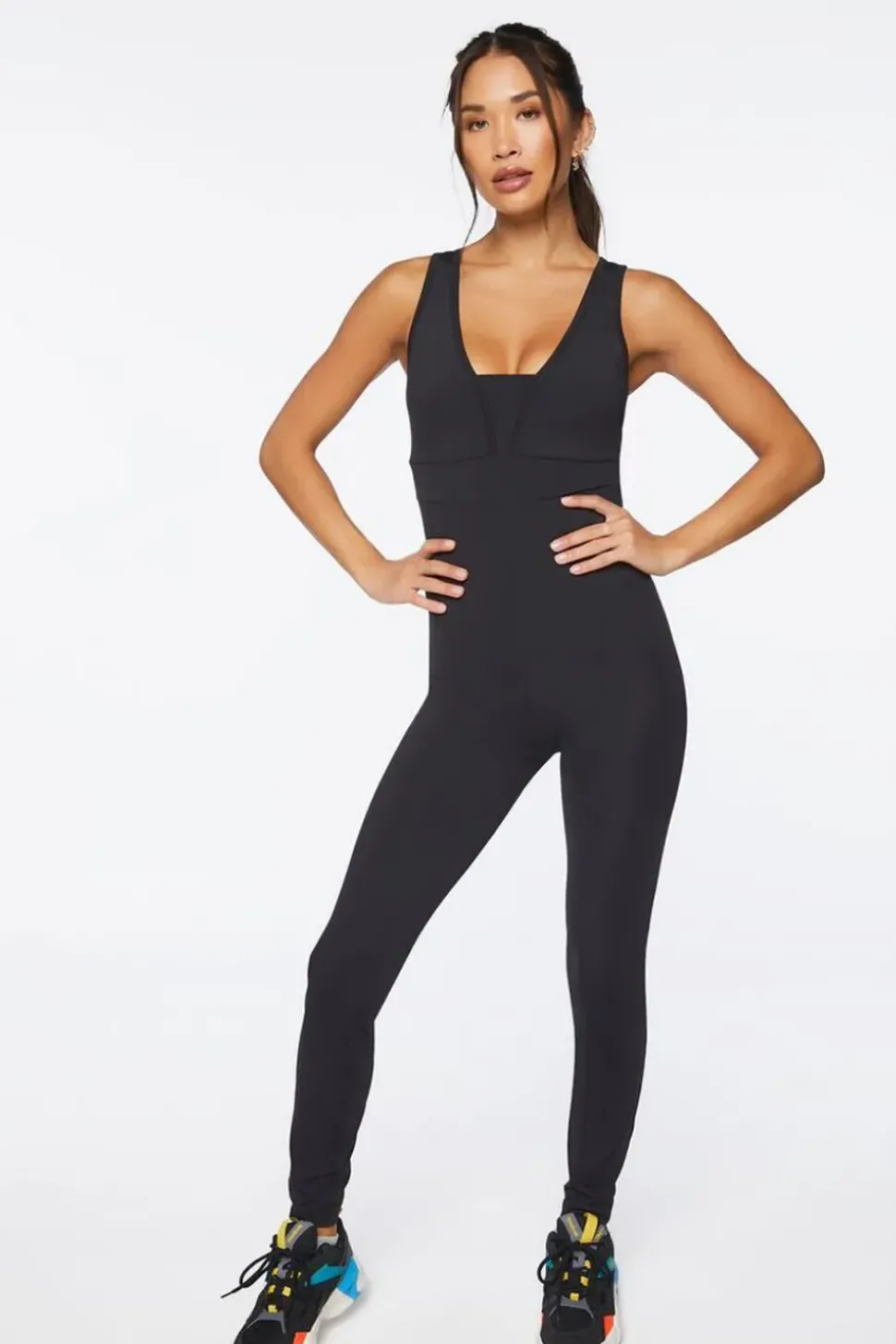 Active Cutout Skinny-Leg Jumpsuit
