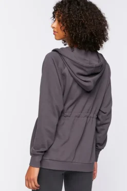 Active Drawstring Zip-Up Hoodie