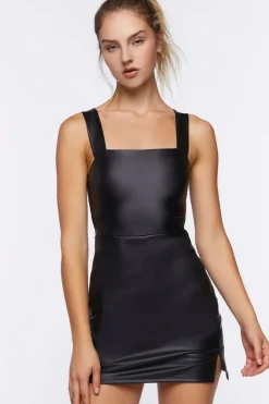 Active Faux Leather Skort Dress