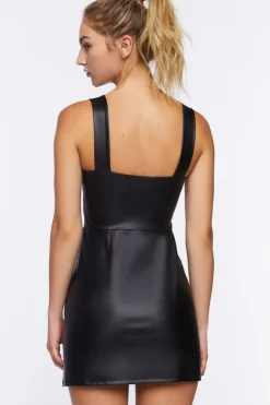 Active Faux Leather Skort Dress