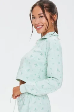 Active Floral Half-Zip Pullover