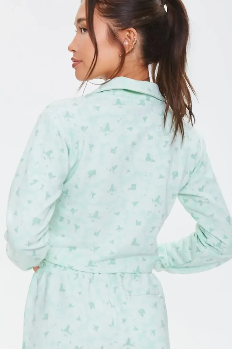 Active Floral Half-Zip Pullover