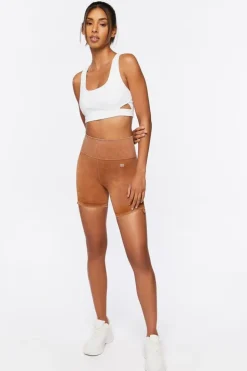Active Mineral Wash Ruched Biker Shorts