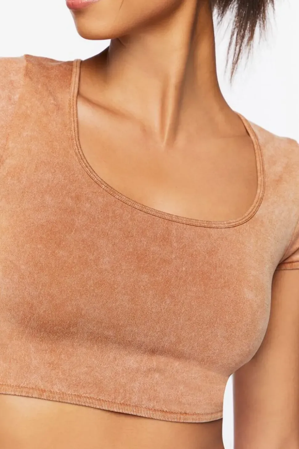 Active Mineral Wash Ruched Crop Top