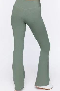 Active Notched-Waist Flare Leggings