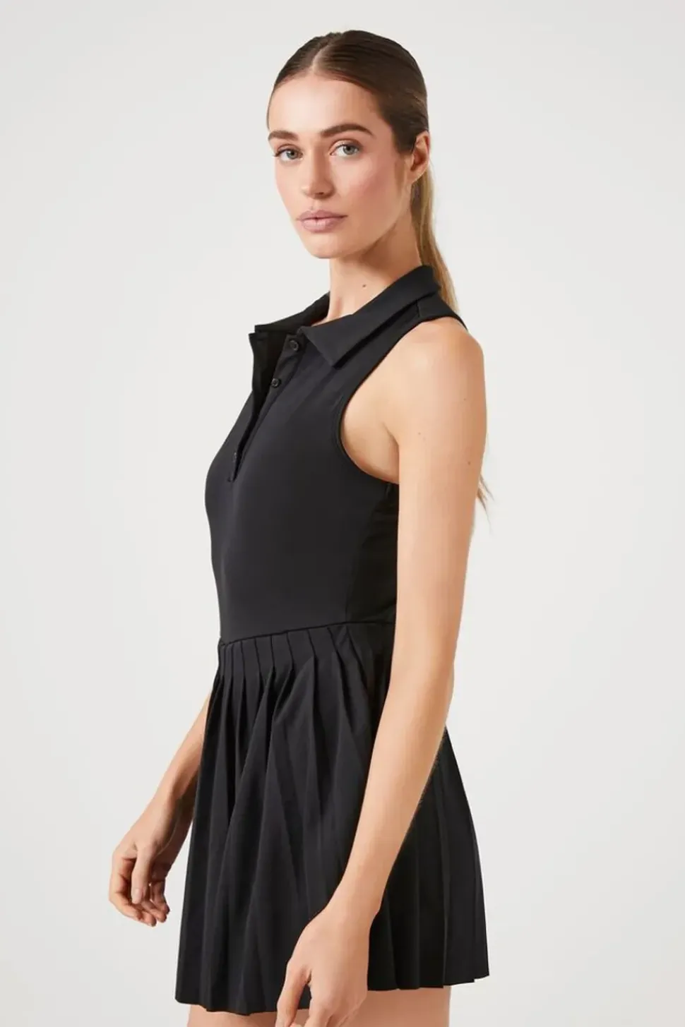 Active Pleated Skort Romper