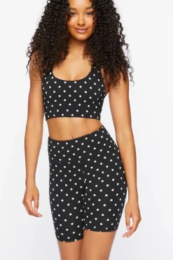 Active Polka Dot Biker Shorts