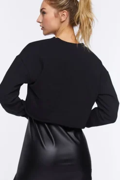 Active Raw-Cut Cropped Pullover