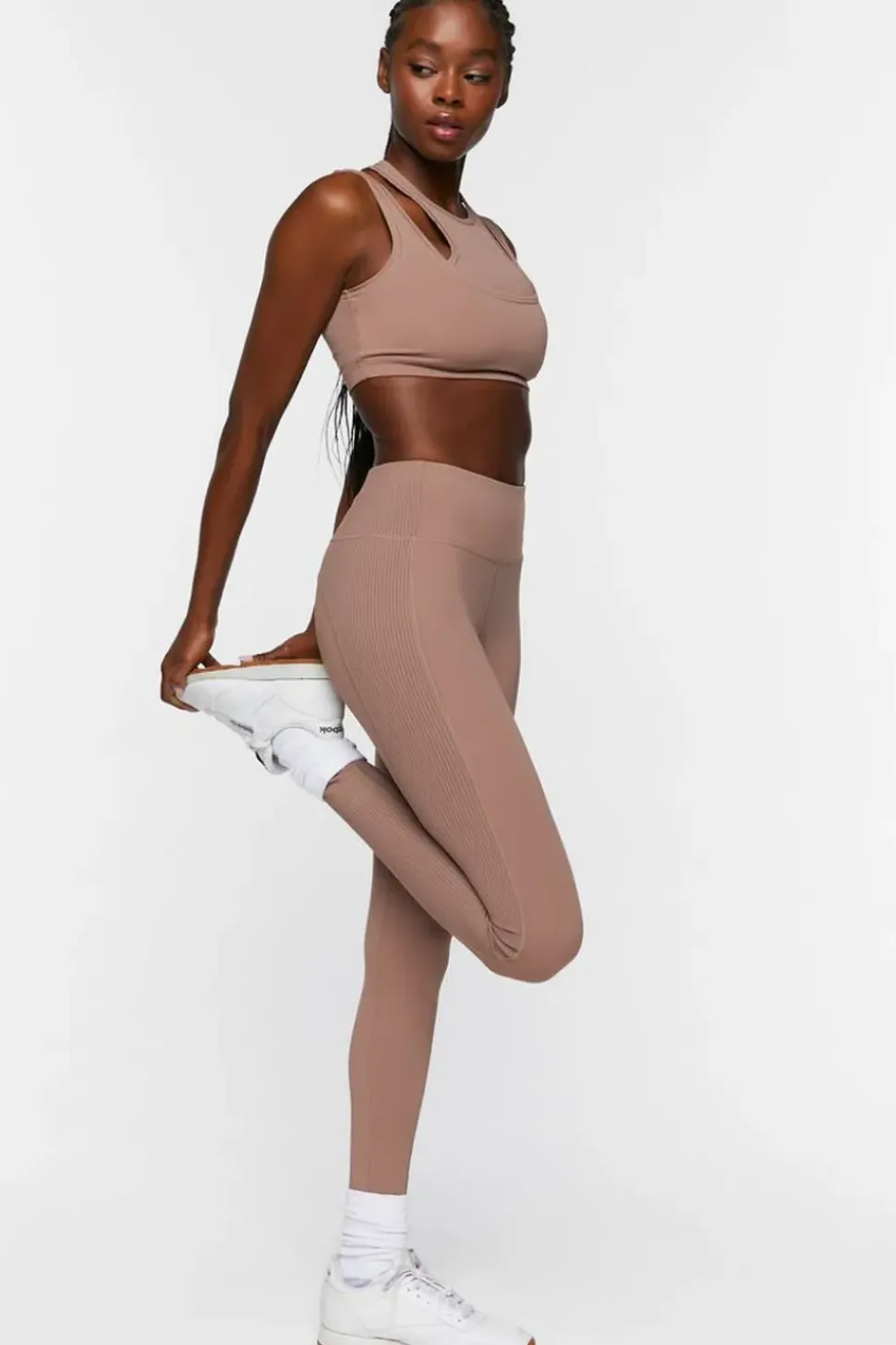 Active Ribbed-Panel Leggings