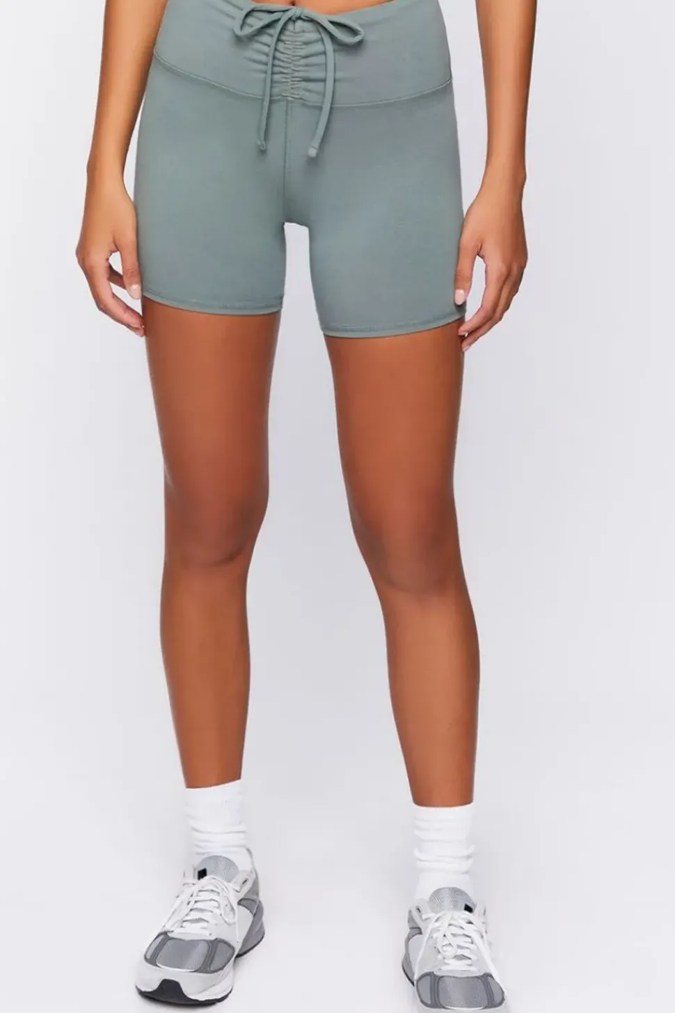 Active Ruched Drawstring Biker Shorts