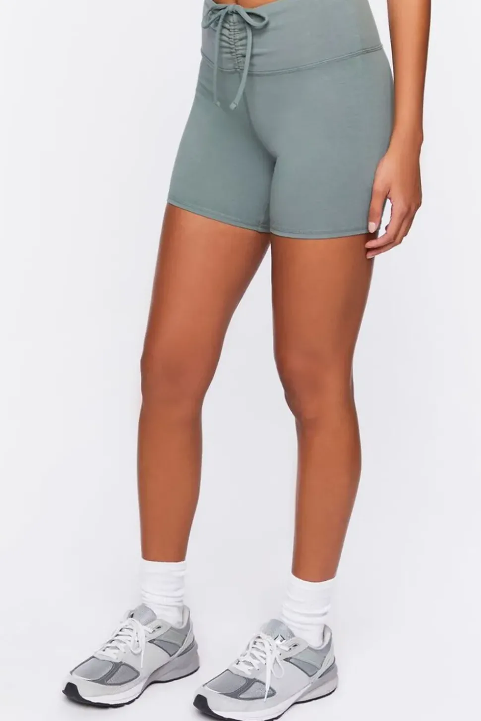 Active Ruched Drawstring Biker Shorts