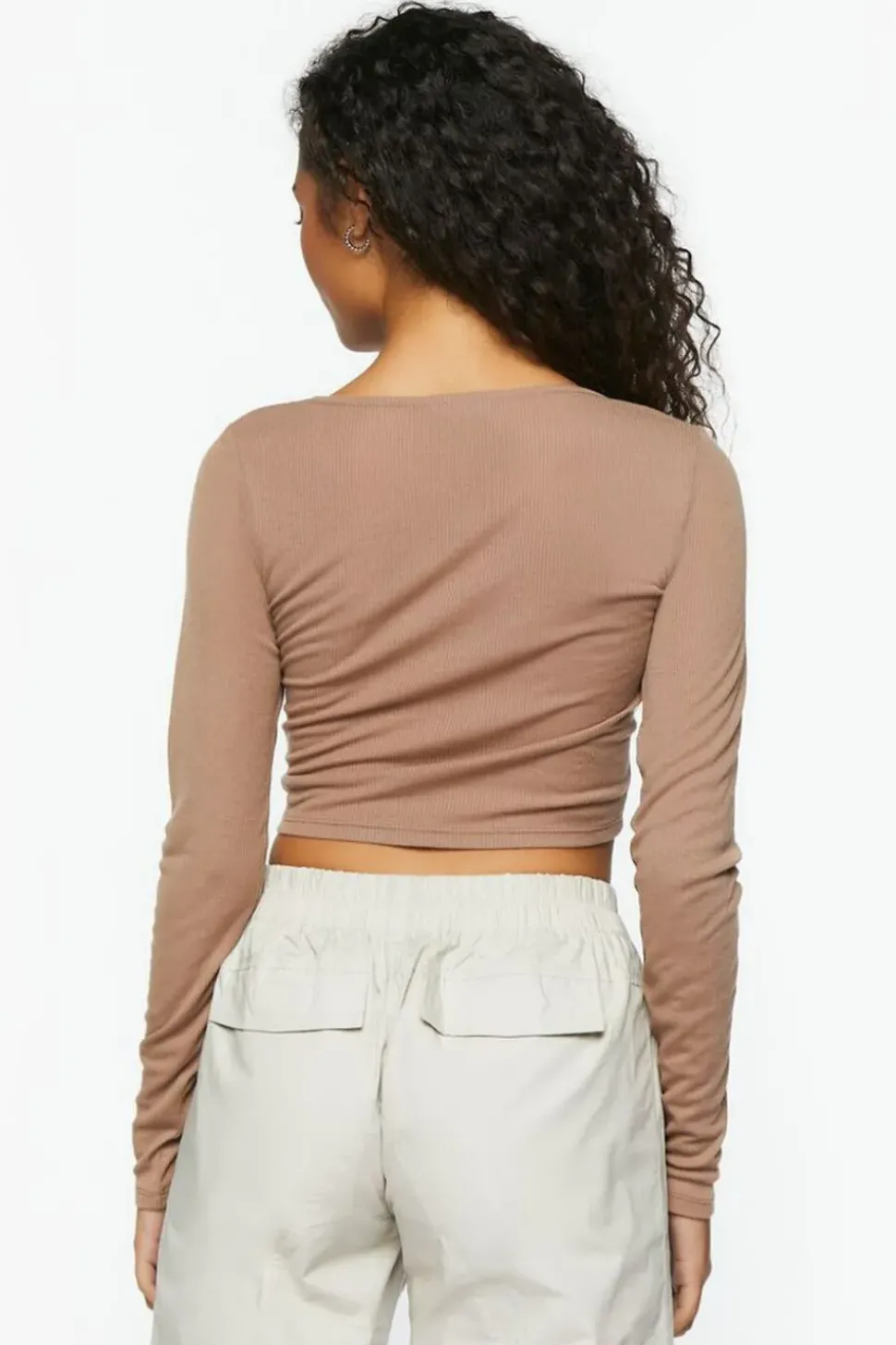 Active Ruched Drawstring Crop Top
