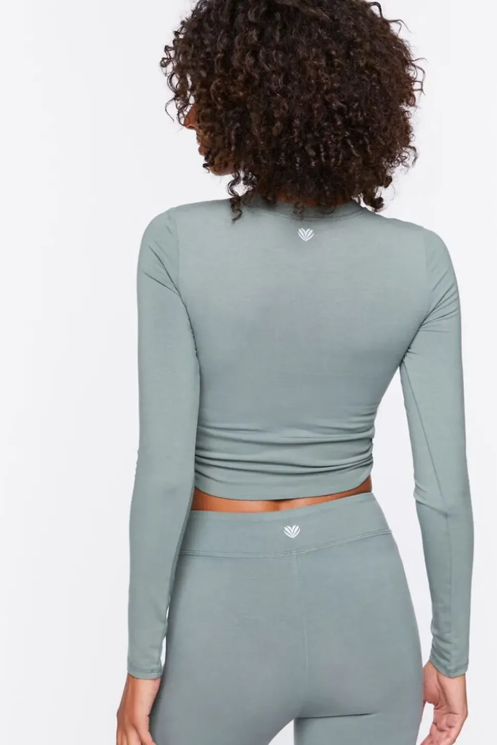 Active Ruched Drawstring Crop Top