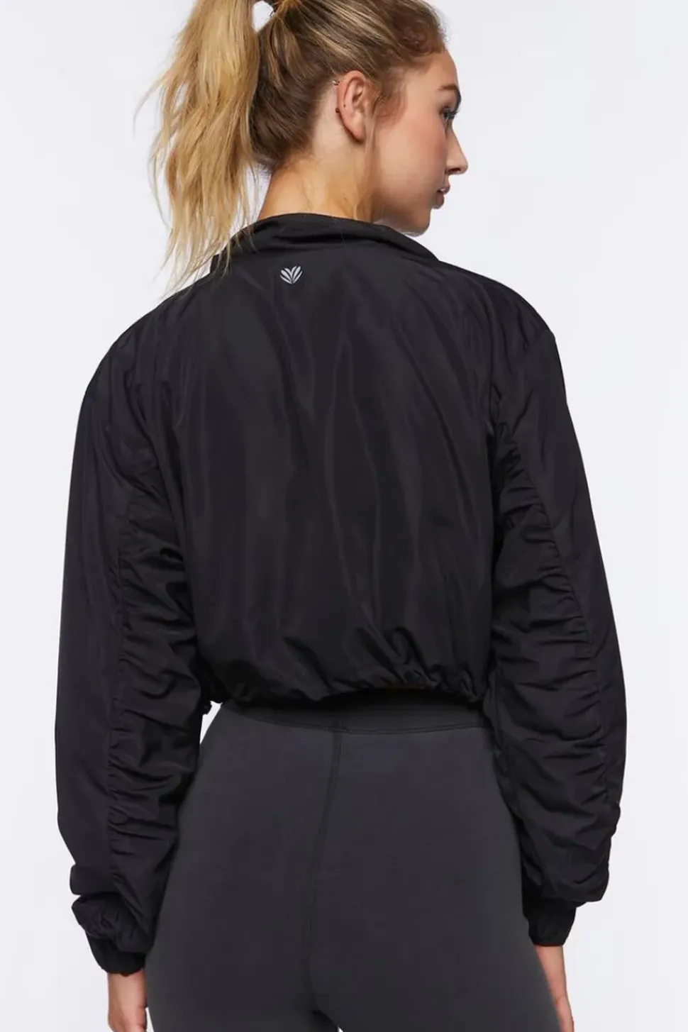 Active Ruched-Sleeve Windbreaker