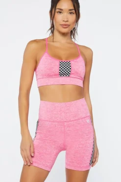Active Seamless Checkered Biker Shorts
