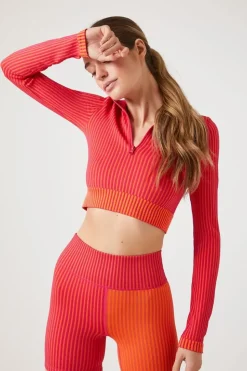 Active Seamless Colorblock Crop Top