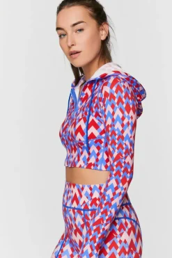 Active Seamless Geo Print Zip-Up Jacket