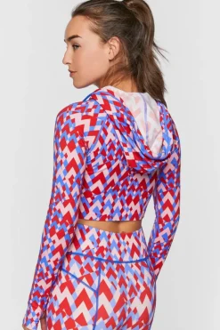 Active Seamless Geo Print Zip-Up Jacket