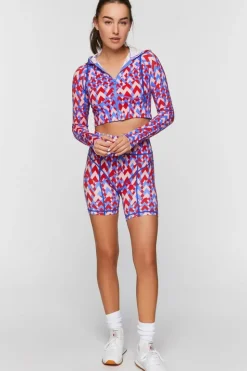Active Seamless Geo Print Zip-Up Jacket
