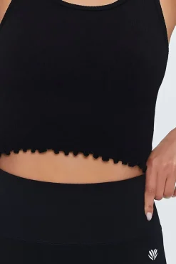 Active Seamless Lettuce-Edge Crop Top