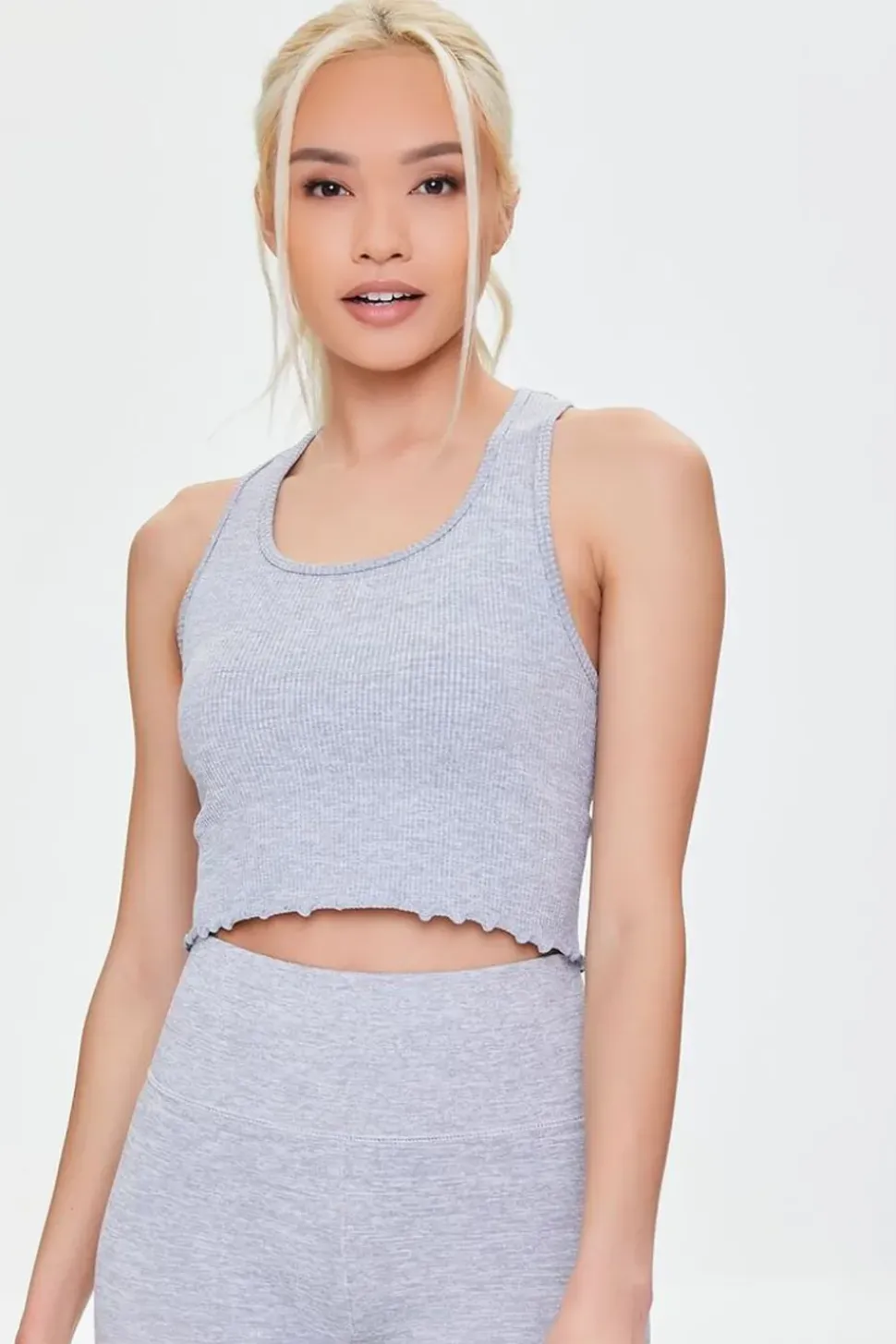 Active Seamless Lettuce-Edge Crop Top