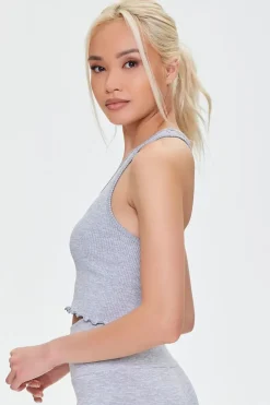 Active Seamless Lettuce-Edge Crop Top