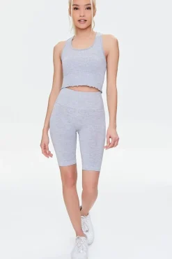 Active Seamless Lettuce-Edge Crop Top