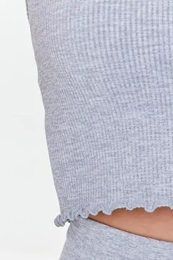 Active Seamless Lettuce-Edge Crop Top