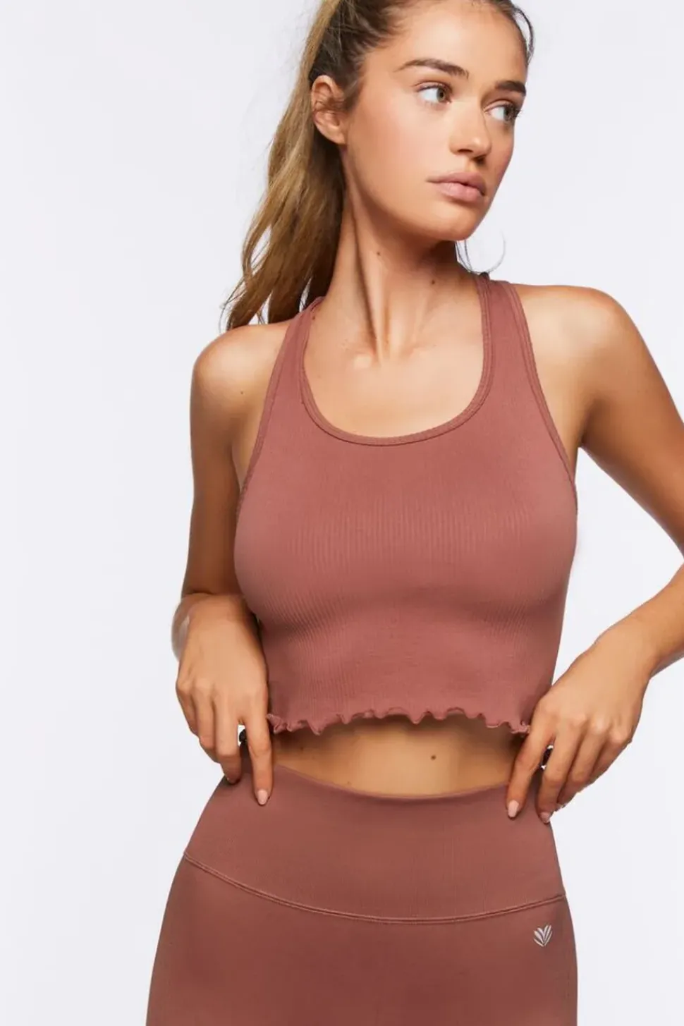 Active Seamless Lettuce-Edge Tank Top