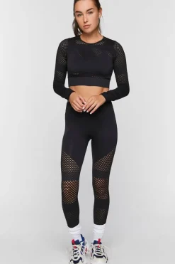 Active Seamless Netted Crop Top