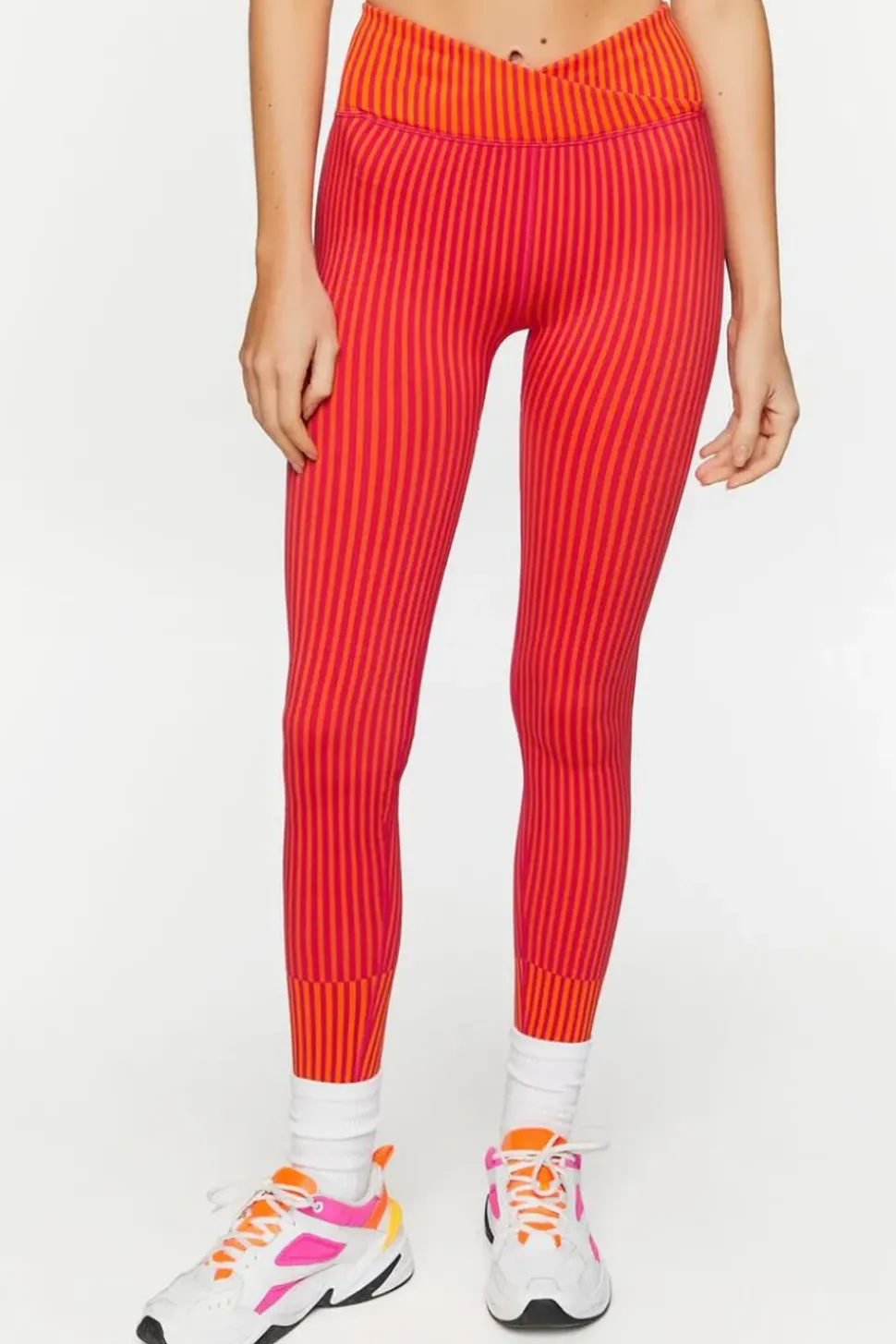 Active Seamless Striped Crossover Leggings