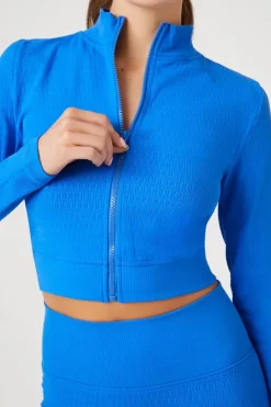 Active Seamless Textured Zip-Up Jacket