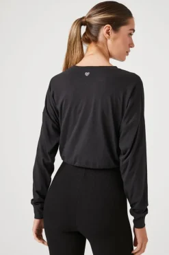 Active Toggle Drawstring Crop Top