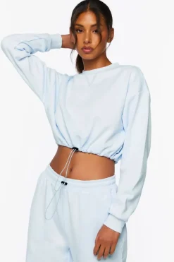 Active Toggle Drawstring Crop Top