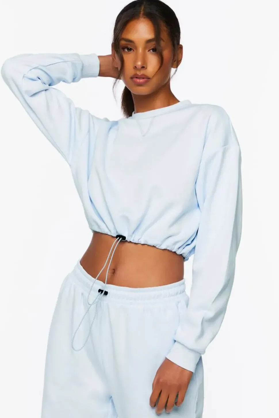 Active Toggle Drawstring Crop Top