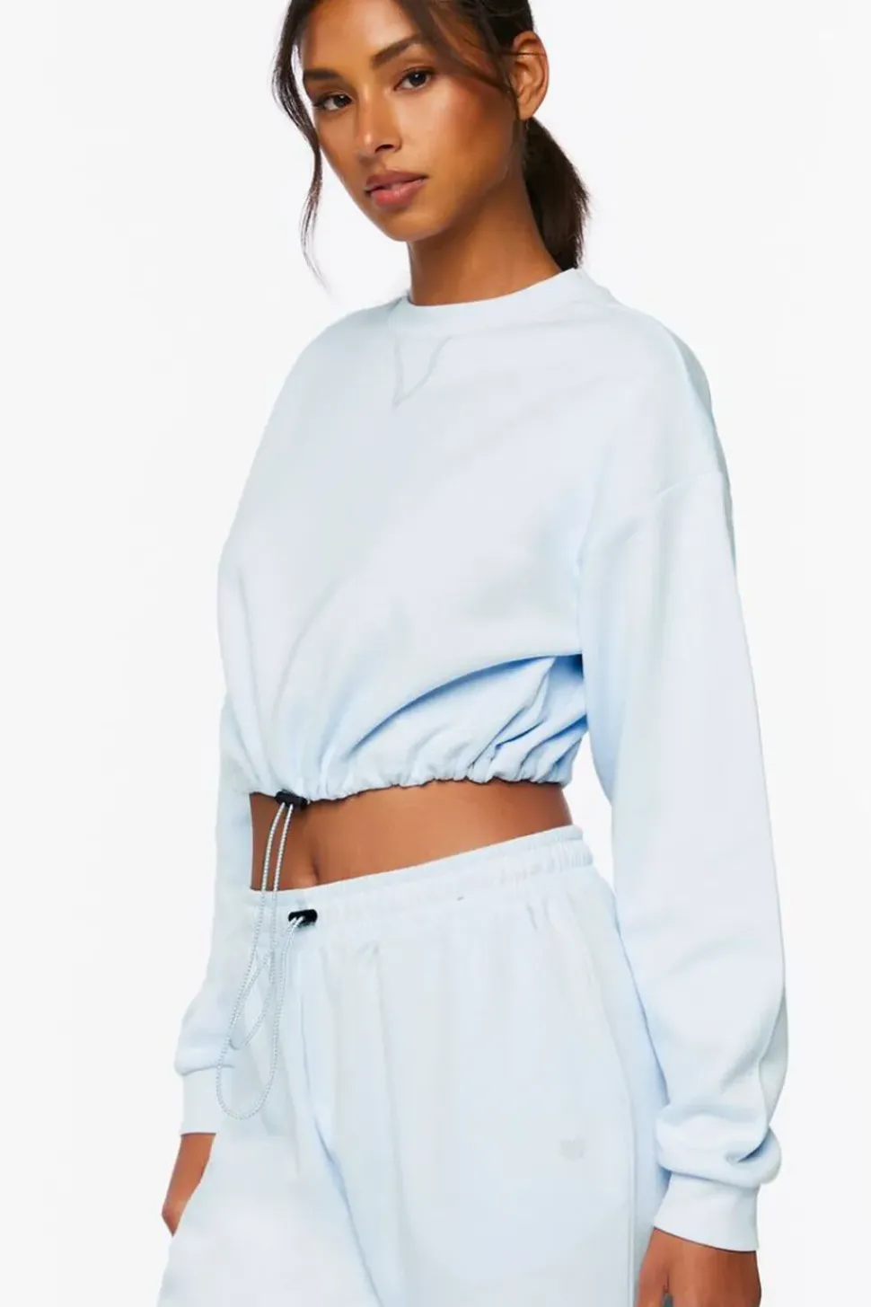 Active Toggle Drawstring Crop Top