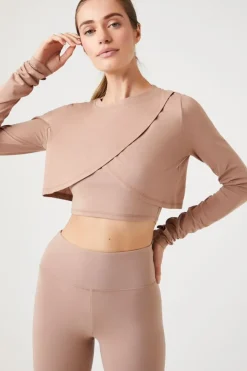 Active Tulip Long-Sleeve Crop Top