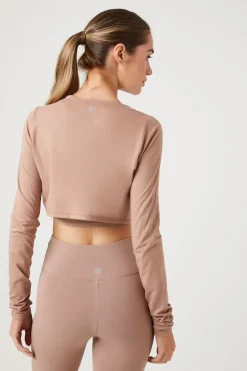 Active Tulip Long-Sleeve Crop Top