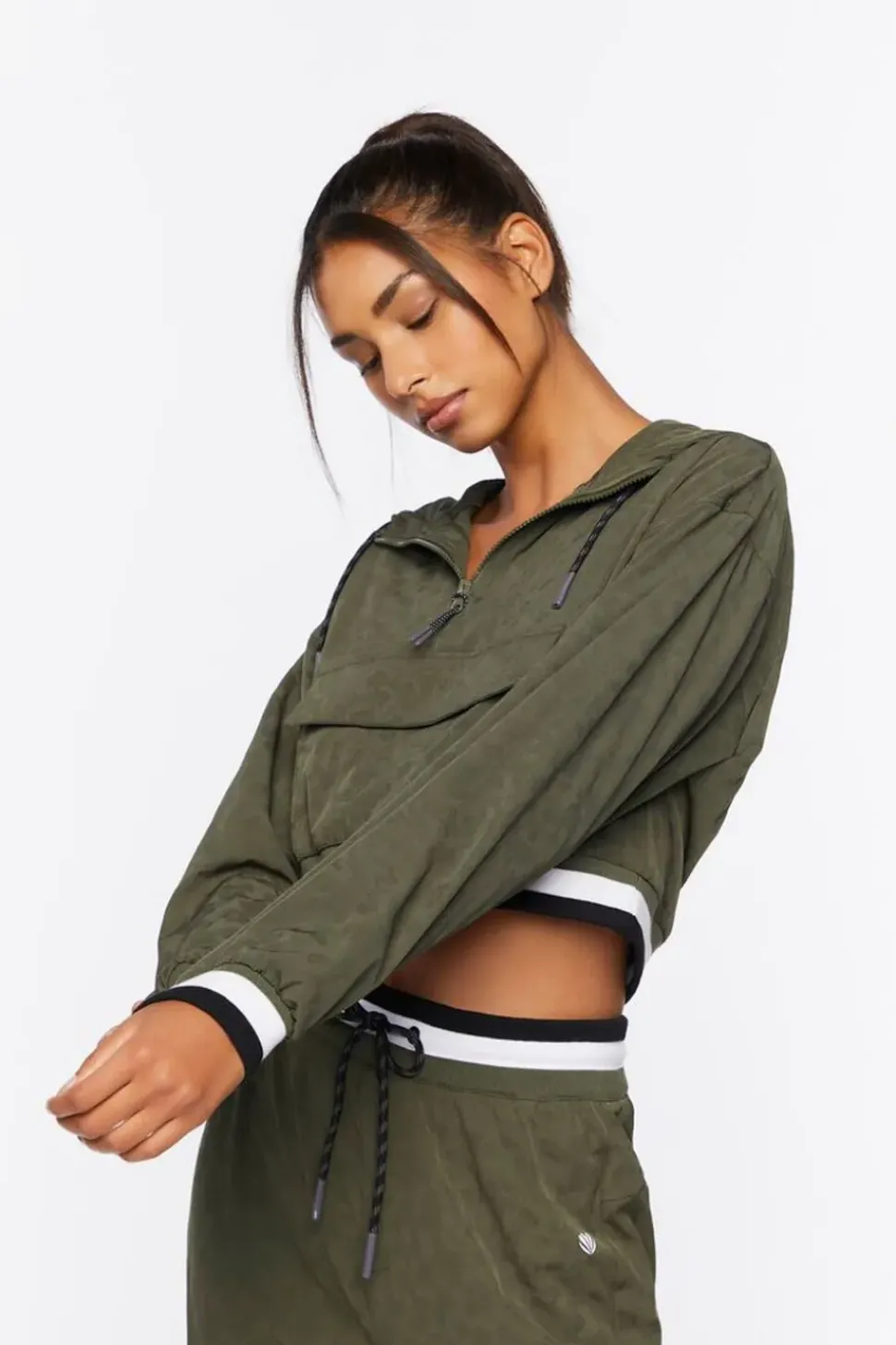 Active Varsity-Striped Anorak