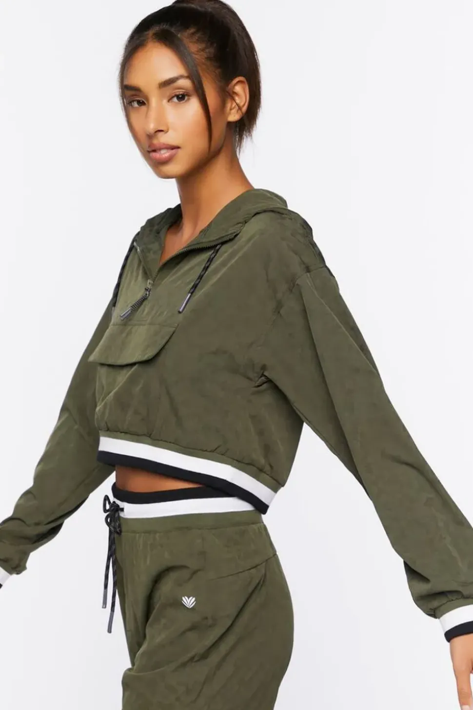 Active Varsity-Striped Anorak